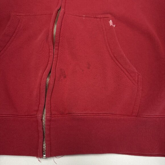 Vintage Thor Racing Hoodie Sweatshirt Mens XL Red Full Zip Y2K Grunge - Picture 6 of 16